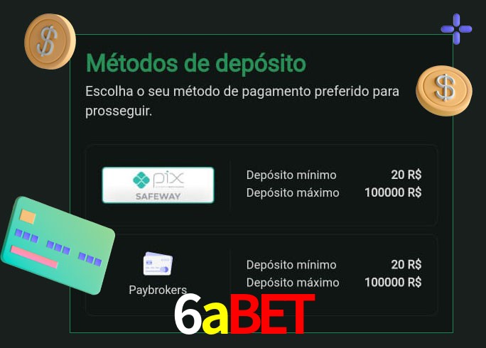 O cassino 6abet oferece uma grande variedade de métodos de pagamento
